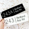 Rectangle House Number Sign with Street Address