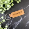 Vegan Leather Rectangle Keyring