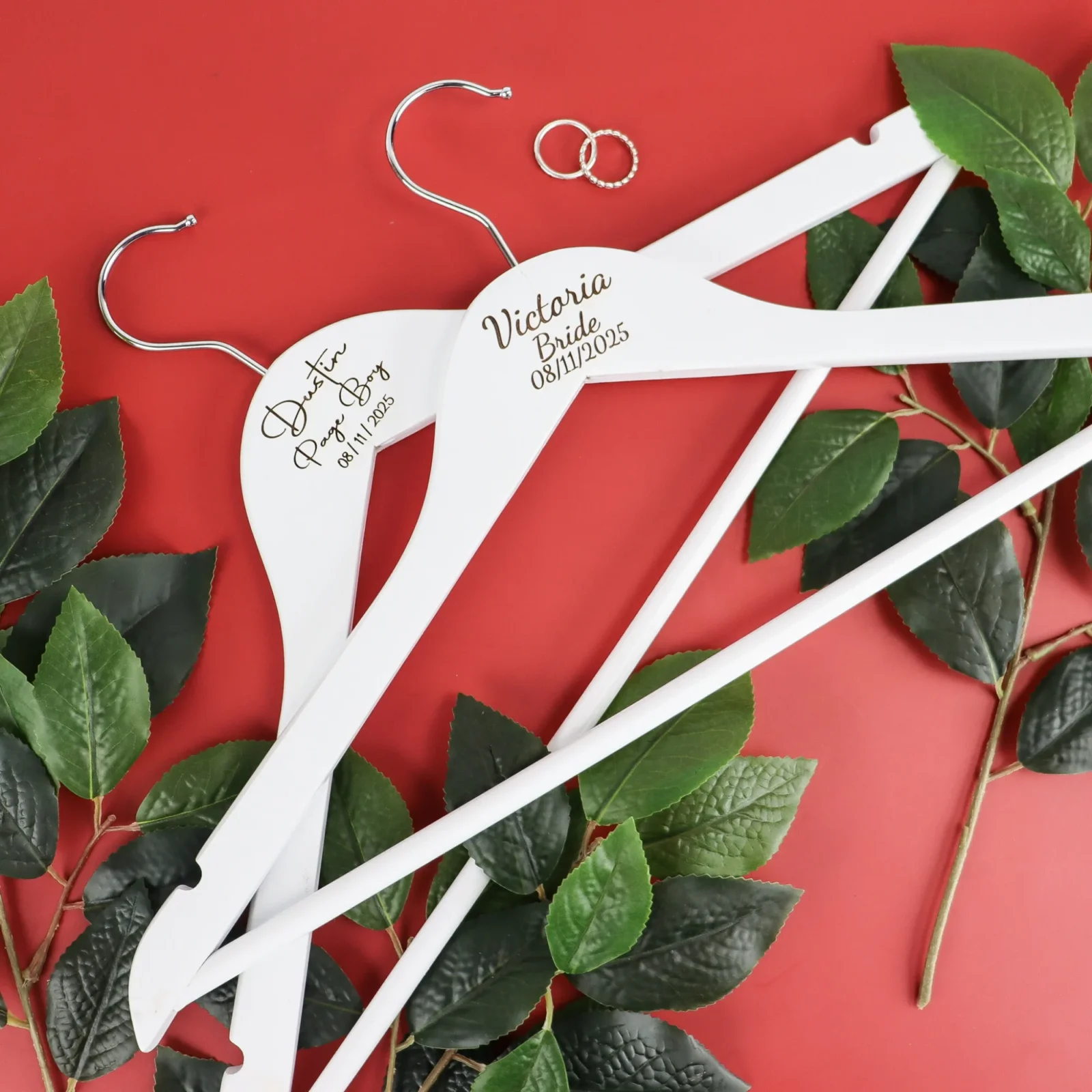 Wedding coat hanger with personalisation