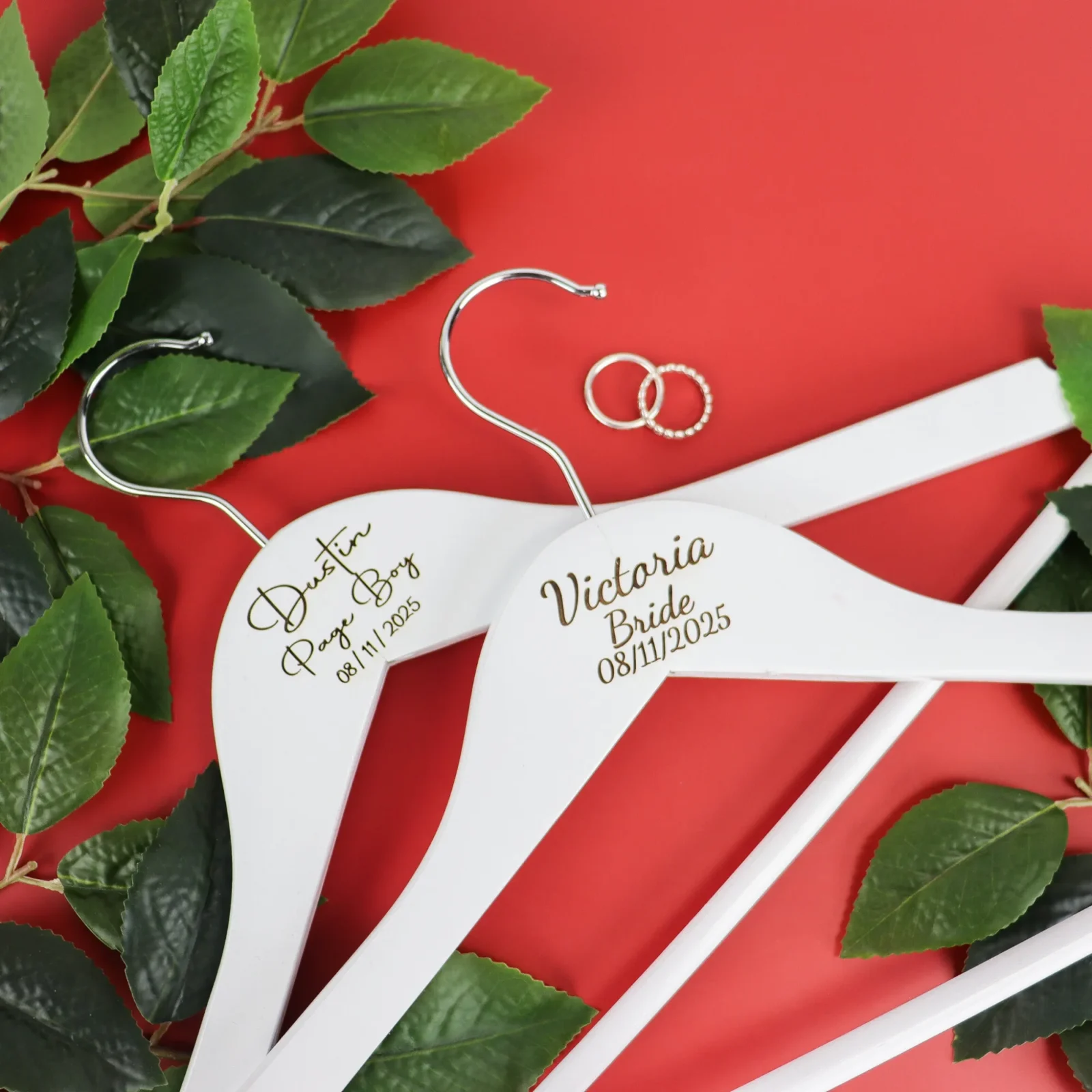 Wedding coat hanger with personalisation