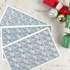 Christmas personalised sticker labels