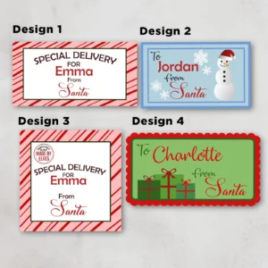 Christmas personalised sticker labels