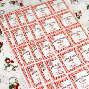 Christmas personalised sticker labels