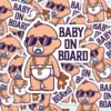 Cool baby on board sticker