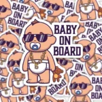 Cool Baby On Board Sticker