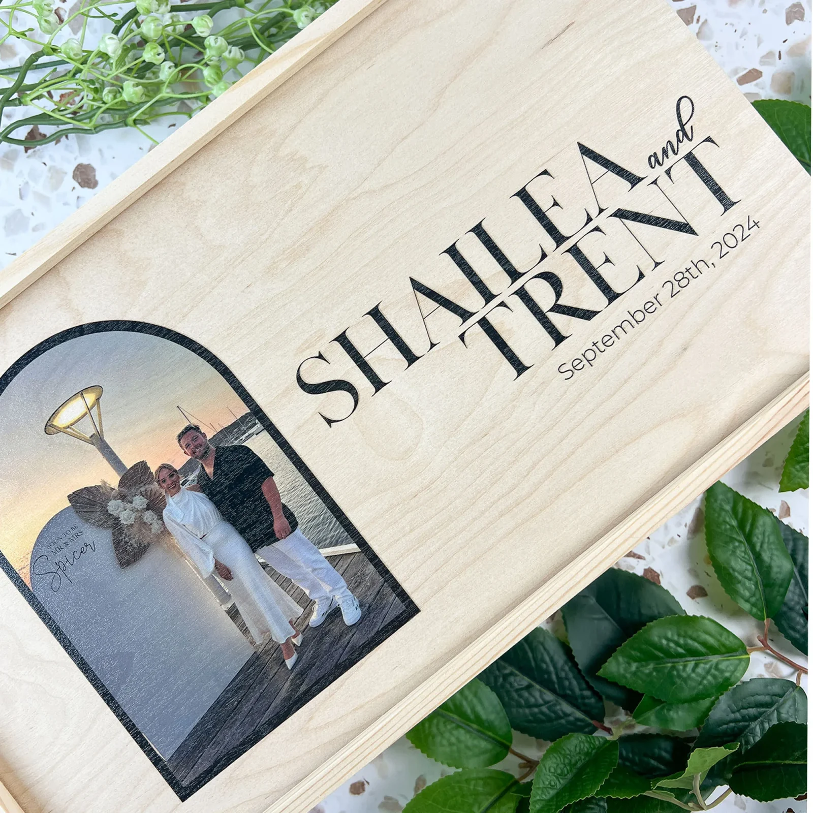 Couples wedding memories keepsake box