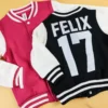 Personalised kids varsity jacket