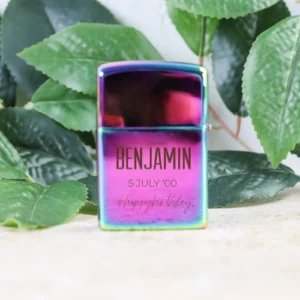 Birthday Engraved Stainless Steel Lighter