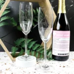 Couples Wedding or Engagement Champagne Flutes