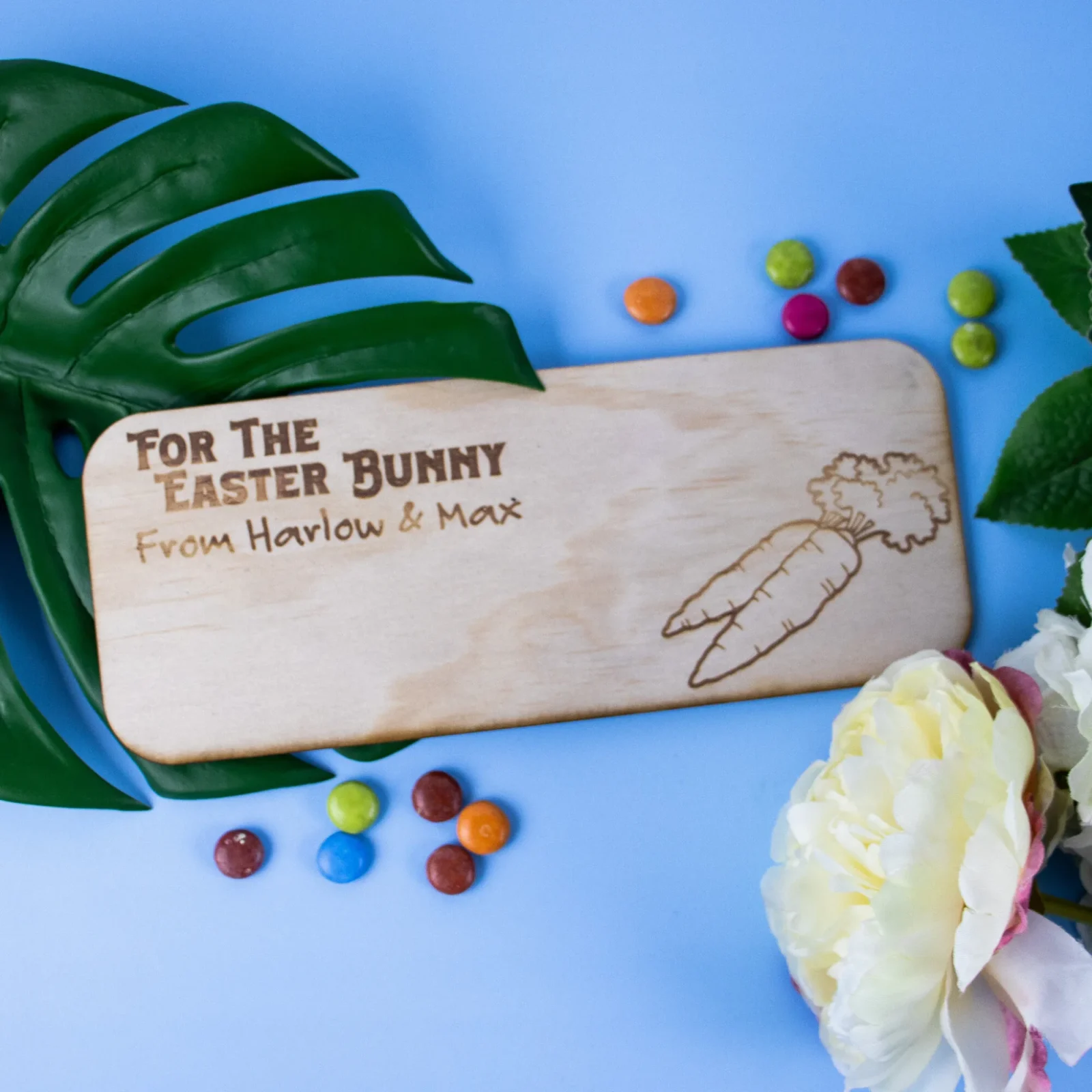 Easter bunny treats board