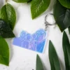 Holographic Family Outline Keychain