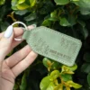 Mother's day green leatherette keychain