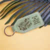 Mother's Day Green Leatherette Keychain