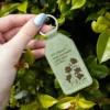 Mother's Day Green Leatherette Keychain
