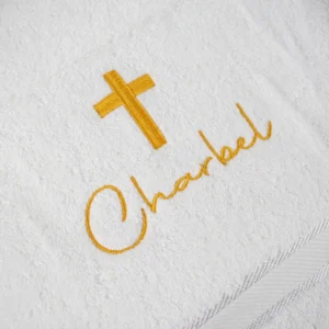 Personalised christening towel