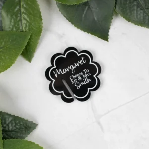 Wedding acrylic drink tags