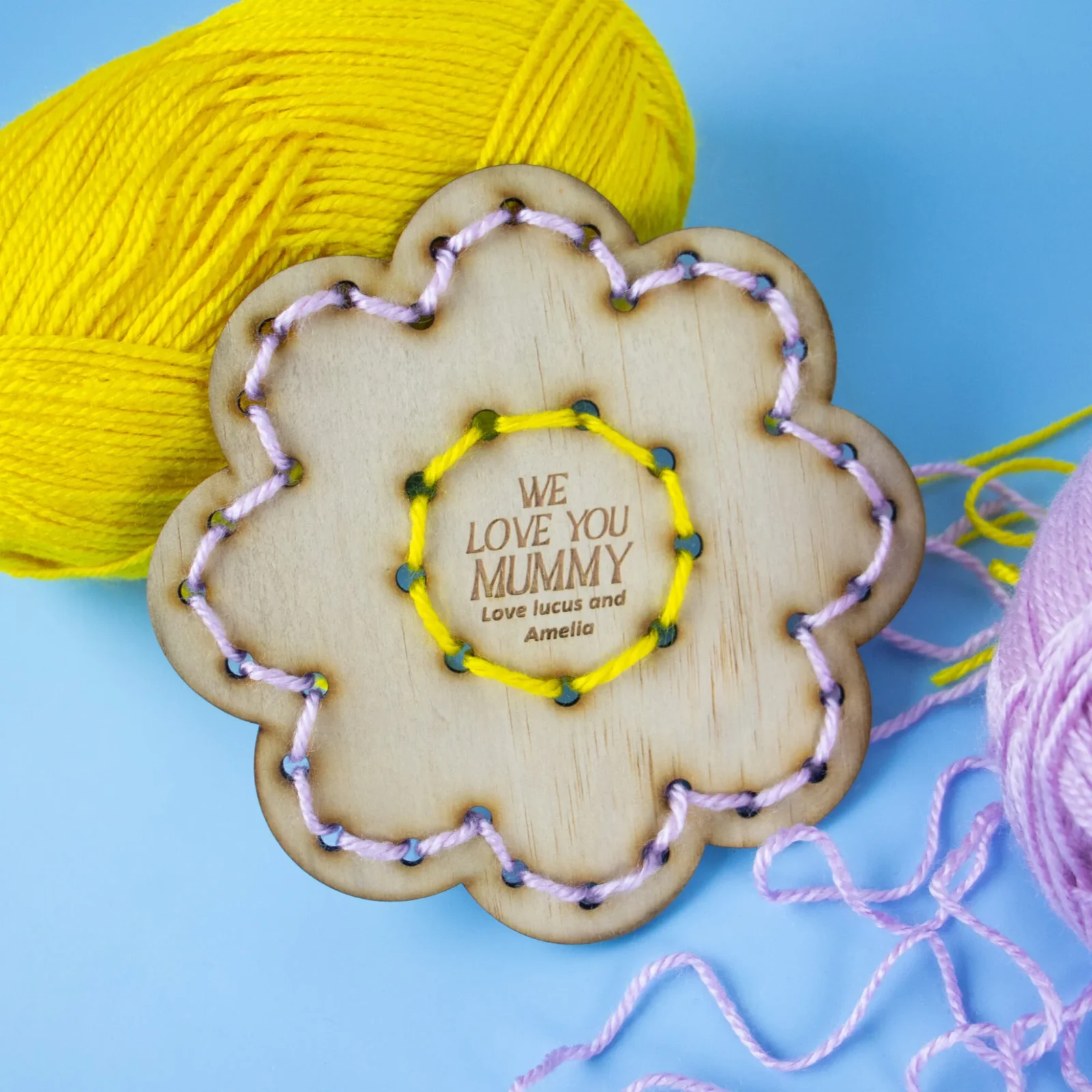 Mother's day wooden yarn sewing cutouts