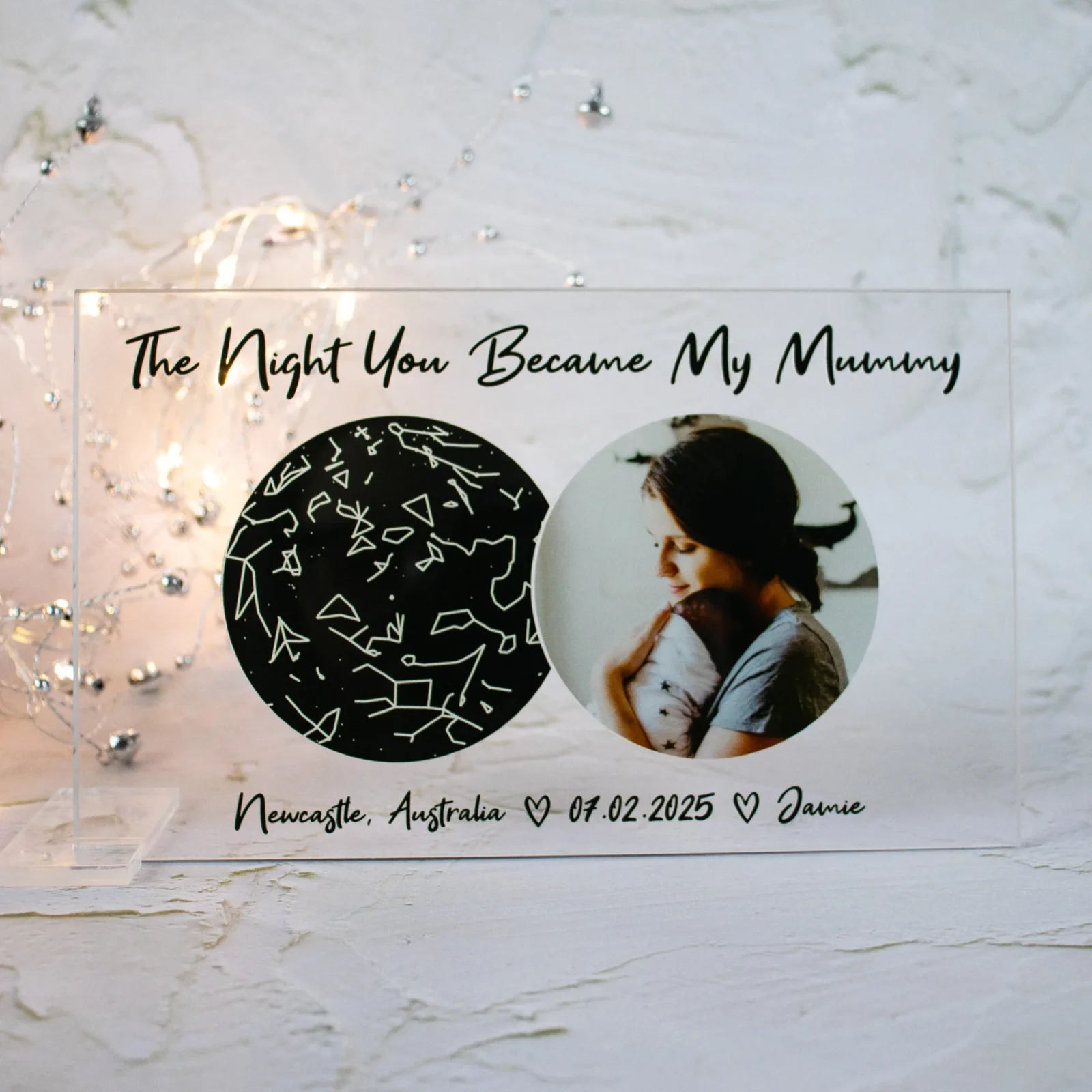 The Night You Became Star Map Plaque