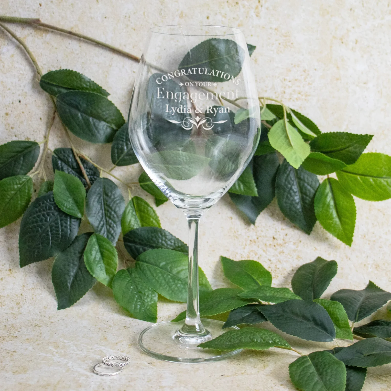 Deluxe Engagement Wine Glass