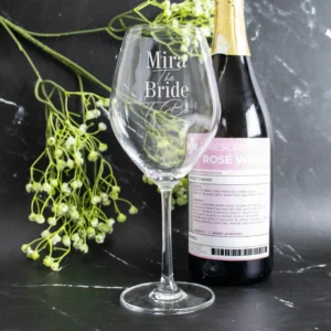 Deluxe engagement wine glass