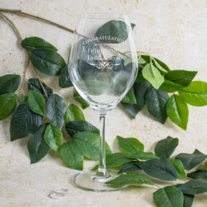 Deluxe engagement wine glass