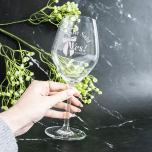 Deluxe engagement wine glass