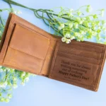 Engraved Leather Wallet - Personalised