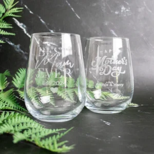 Happy mother's day stemless wine glass 3 Happy mother's day stemless wine glass