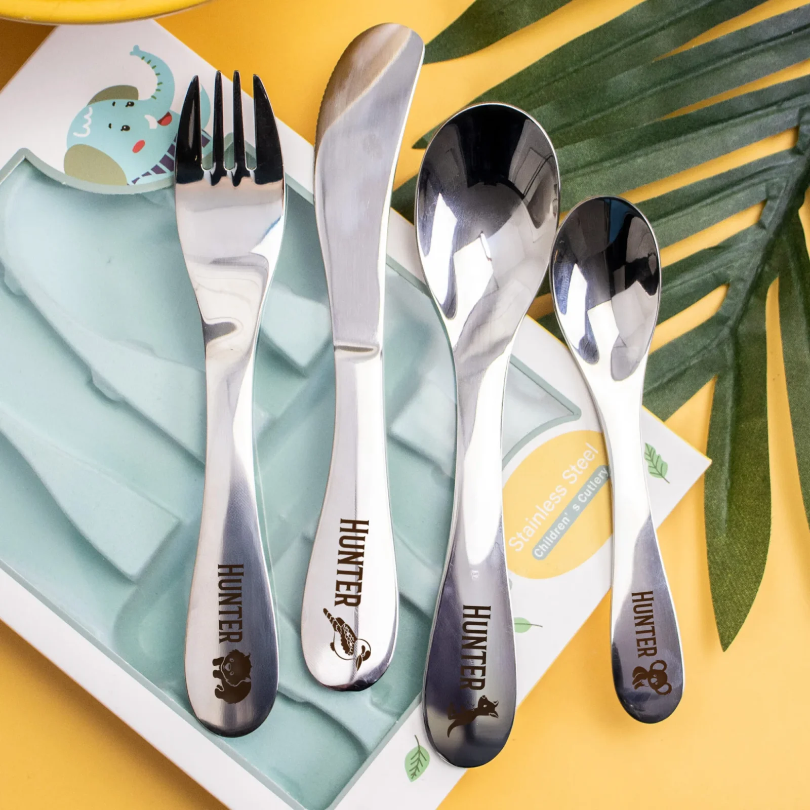 Kids Personalised Cutlery Set