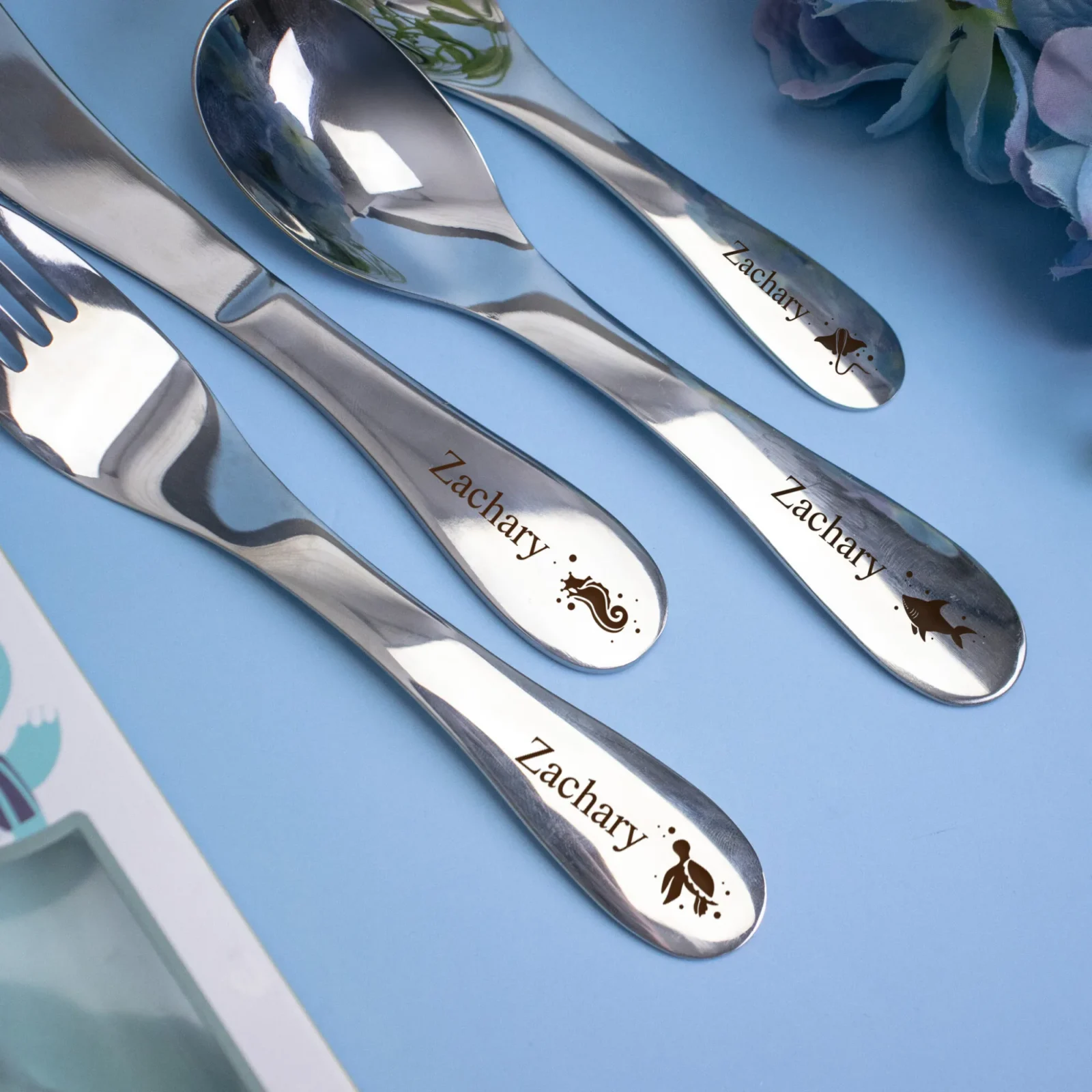 Kids Personalised Cutlery Set