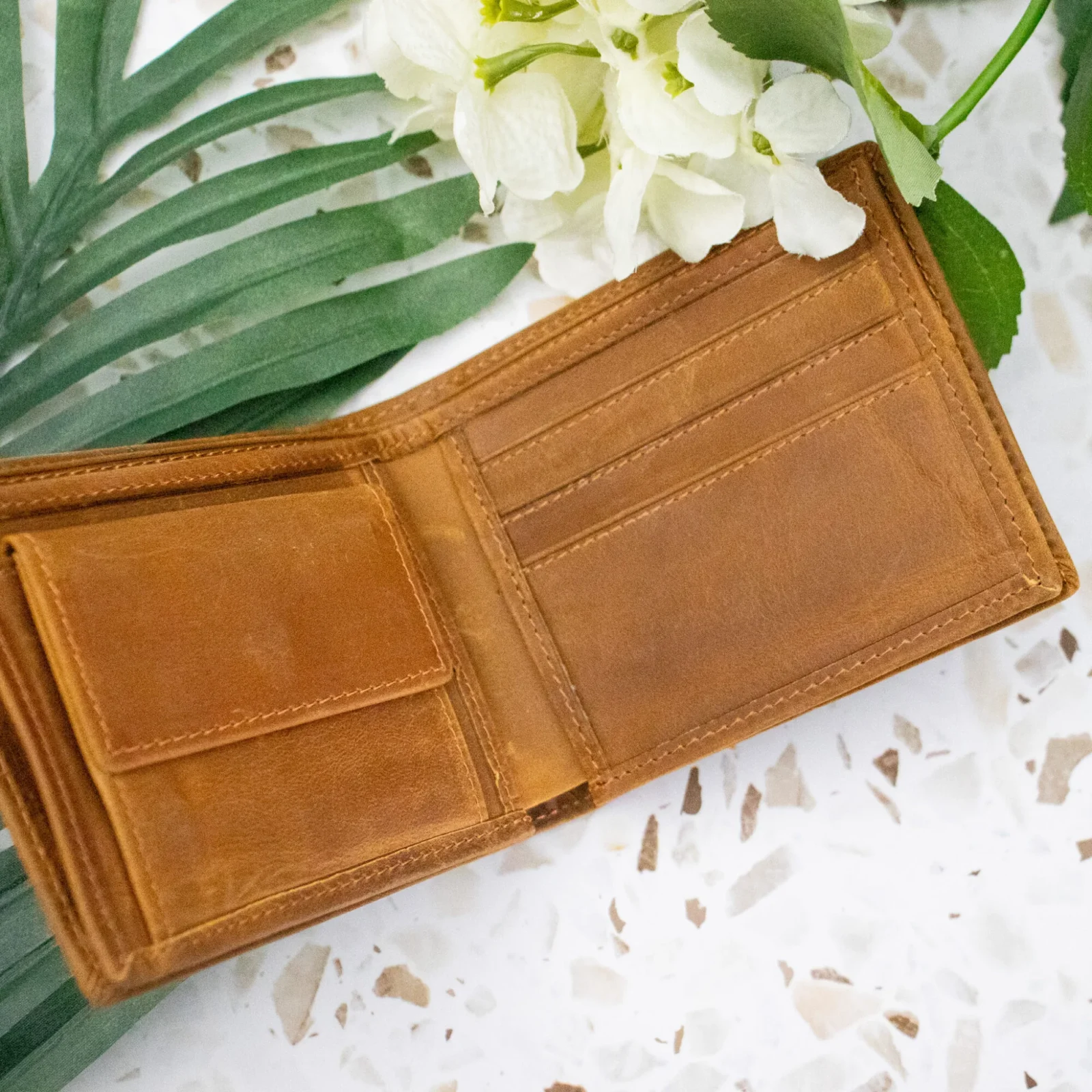 New Father Personalised Leather Wallet