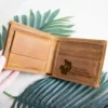 New father personalised leather wallet