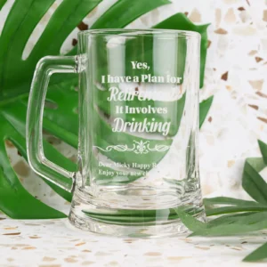 Personalised retirement beer mug