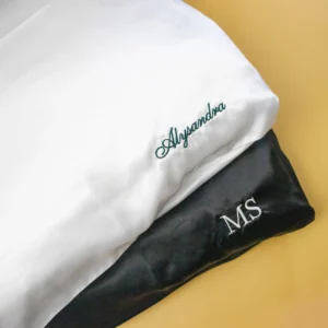 Personalised Satin Embroidered Pillow Case