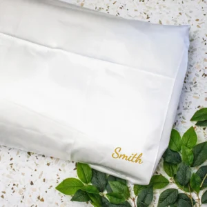 Personalised Satin Embroidered Pillow Case