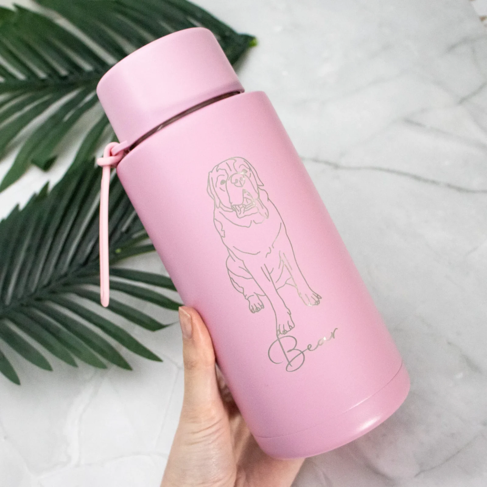Pet Outline Drawing Reusable 1 Litre Water Bottle