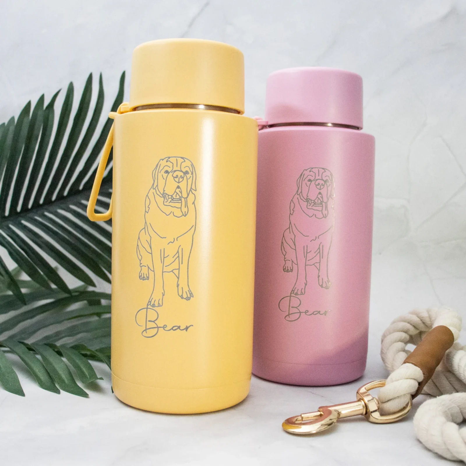 Pet Outline Drawing Reusable 1 Litre Water Bottle