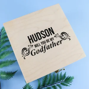 Will You Be My Godparent Wooden Box