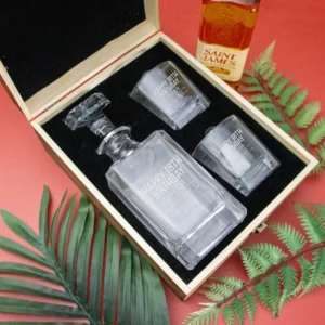 Birthday Boxed Decanter Set With Two Glasses