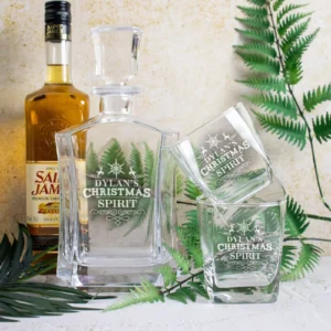 Christmas spirit whiskey modern decanter