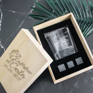 Fish Godparent Scotch Glass Set