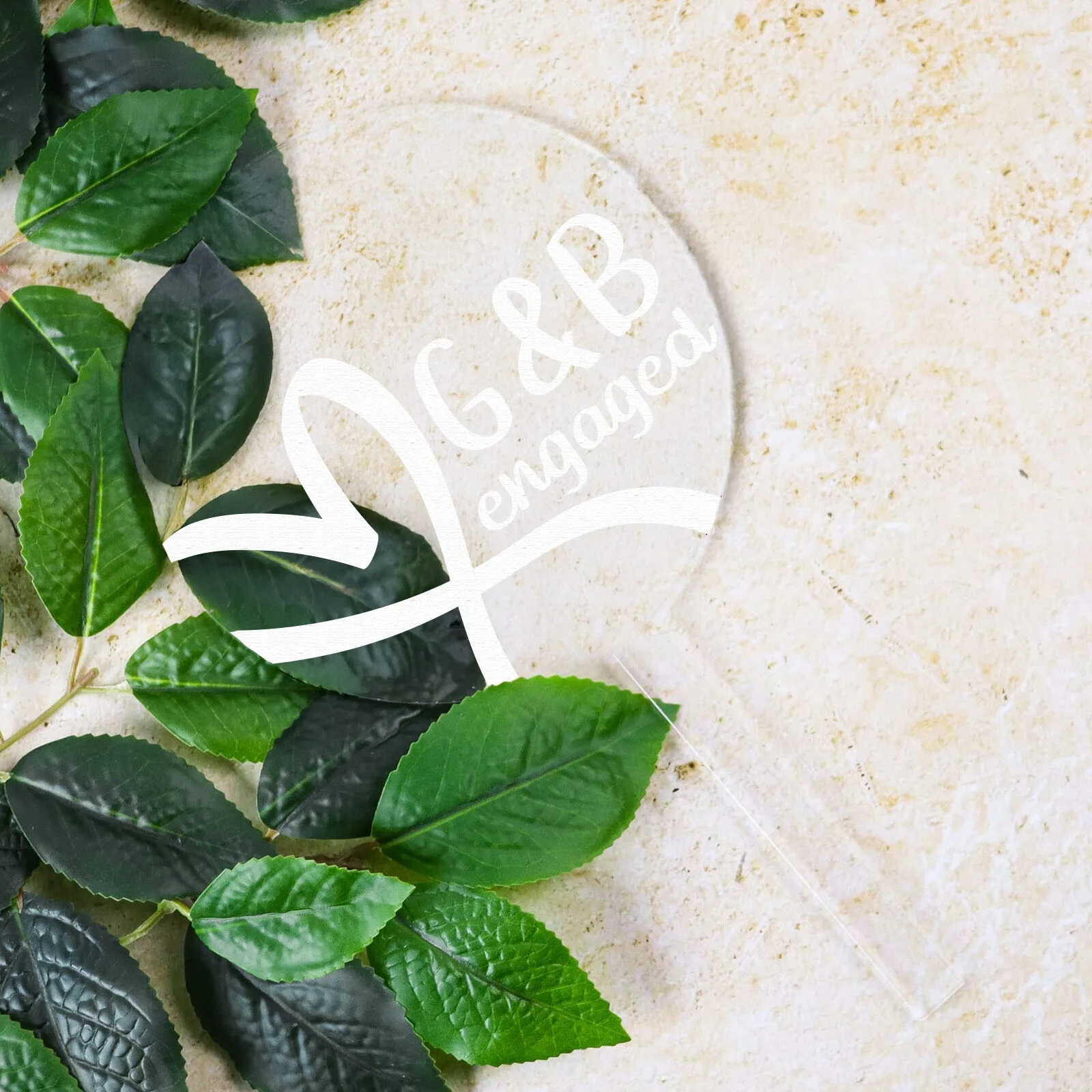 Couples Engagement Cake Topper