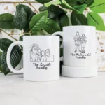 Family Outline Portrait Coffee Mug