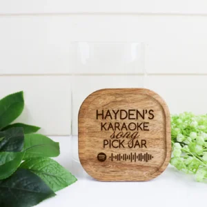 Karaoke Song Picker large Square Jar