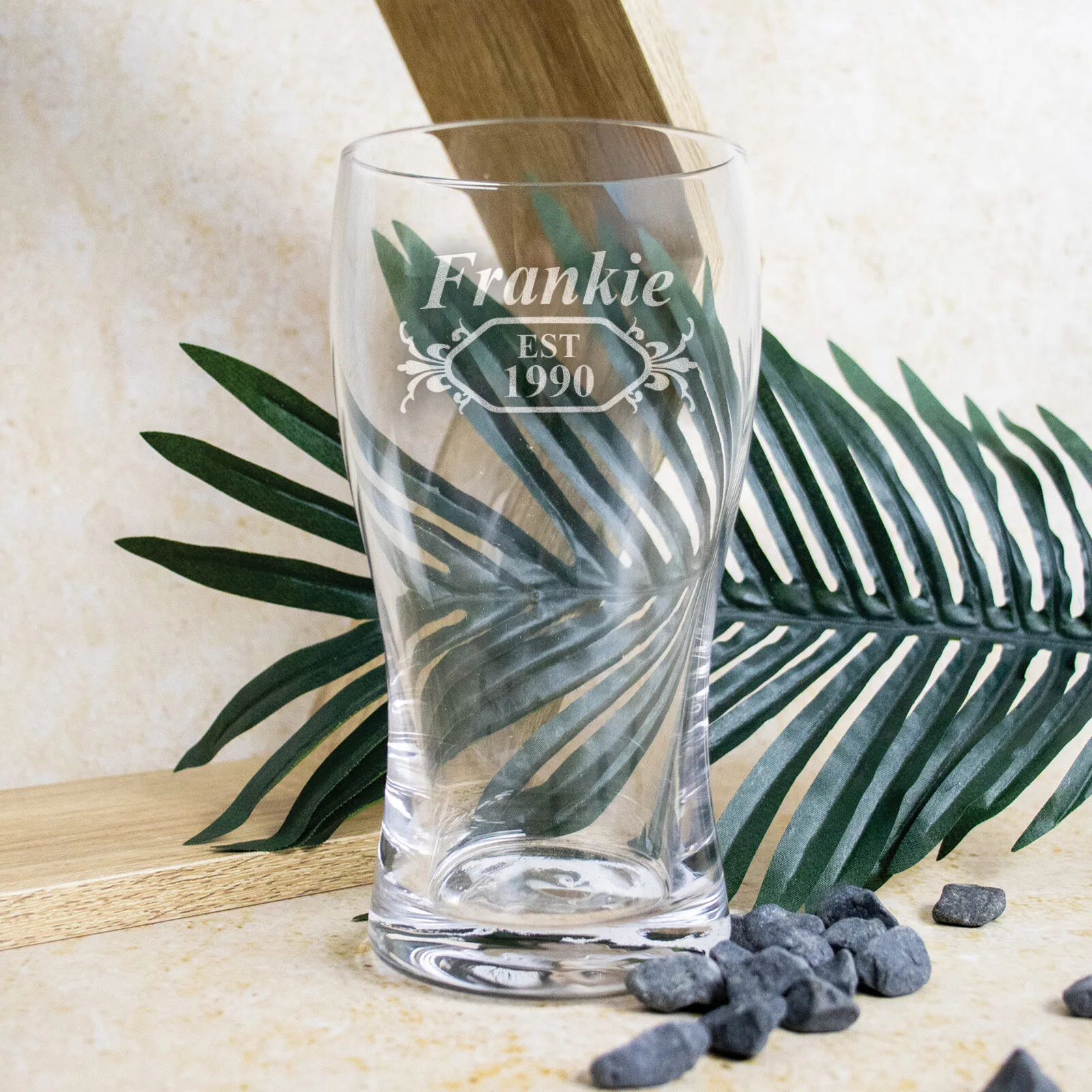 Mancave Engraved Schooner Glass