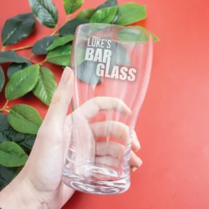 Mancave Engraved Schooner Glass