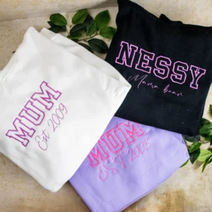 Personalised Est Embroidered Hoodie