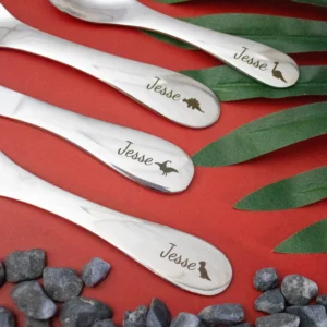 Personalised Kids Cutlery Set Engraved Name & Design Theme