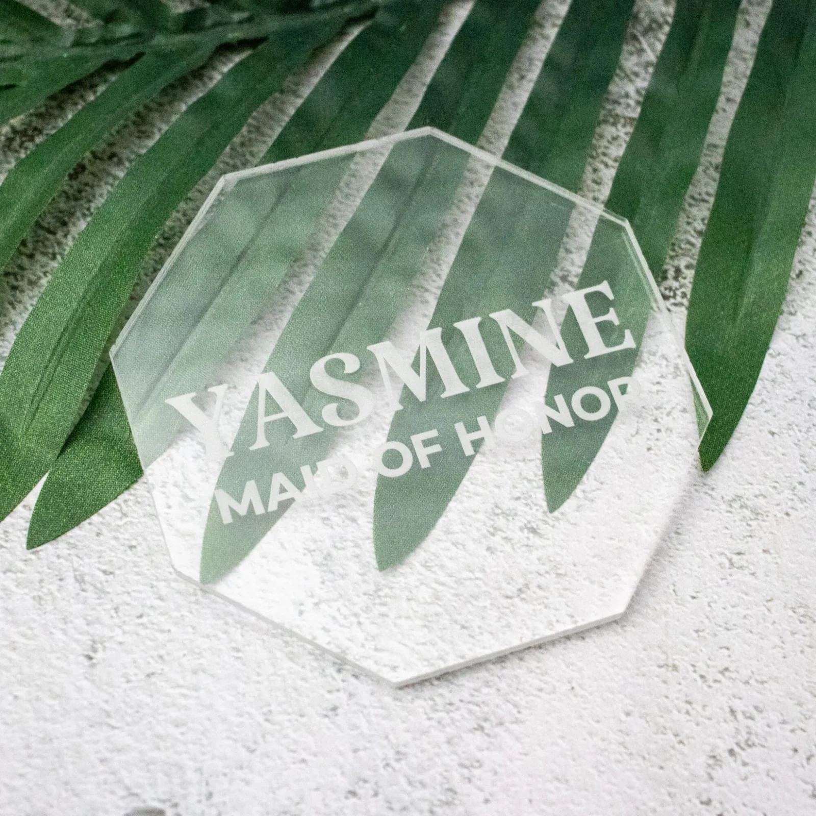 Wedding Engraved Acrylic Coaster