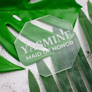 Wedding Engraved Acrylic Coaster